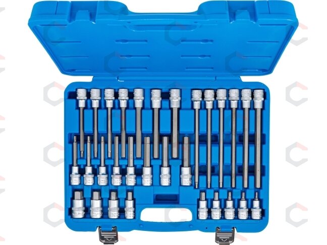 Įpresuotų HEX antgalių rinkinys 1/2" 5–19 mm 30 vnt. (5181) 4 Įpresuotų HEX antgalių rinkinys 1/2" 5–19 mm 30 vnt. (5181) 4