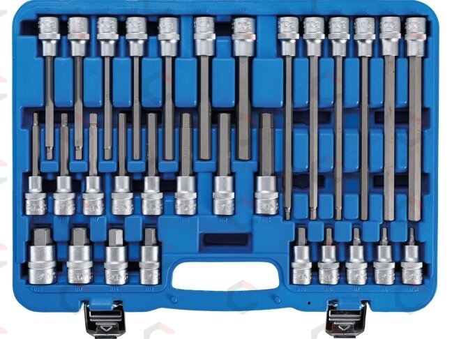 Įpresuotų HEX antgalių rinkinys 1/2" 5–19 mm 30 vnt. (5181) 7 Įpresuotų HEX antgalių rinkinys 1/2" 5–19 mm 30 vnt. (5181) 7