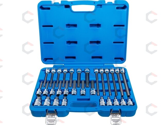 Įpresuotų HEX antgalių rinkinys 1/2" 5–19 mm 30 vnt. (5181) Įpresuotų HEX antgalių rinkinys 1/2" 5–19 mm 30 vnt. (5181)