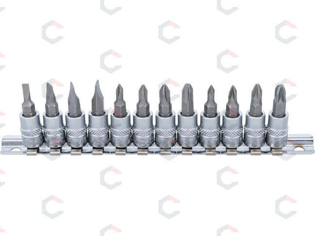 Įpresuotų antgalių rinkinys | 6.3 mm (1/4") plokšti SL, kryžminiai PH / PZ | 12 vnt.. (2163) 1 Įpresuotų antgalių rinkinys | 6.3 mm (1/4") plokšti SL, kryžminiai PH / PZ | 12 vnt.. (2163) 1