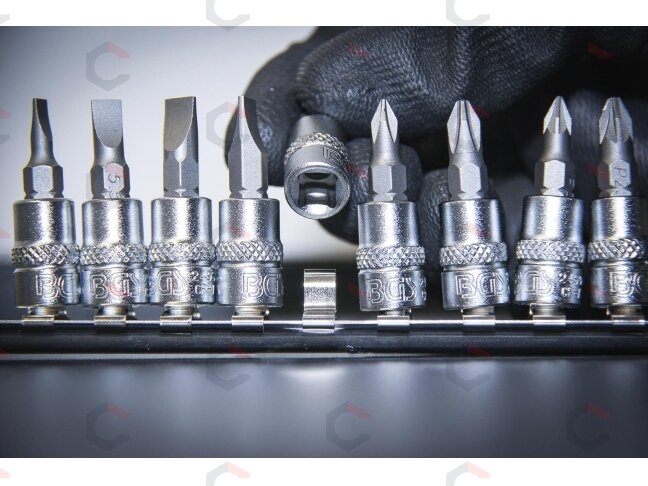 Įpresuotų antgalių rinkinys | 6.3 mm (1/4") plokšti SL, kryžminiai PH / PZ | 12 vnt.. (2163) 3 Įpresuotų antgalių rinkinys | 6.3 mm (1/4") plokšti SL, kryžminiai PH / PZ | 12 vnt.. (2163) 3