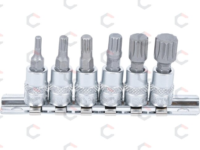 Įpresuotų antgalių rinkinys | 6.3 mm (1/4") | Spline (XZN) M4 - M12 | 6 vnt. (2162) 1 Įpresuotų antgalių rinkinys | 6.3 mm (1/4") | Spline (XZN) M4 - M12 | 6 vnt. (2162) 1