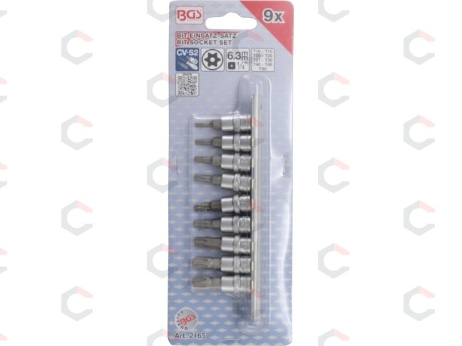 Įpresuotų antgalių rinkinys | 6.3 mm (1/4") | T-Star su skyle (Torx) T10 - T50 (2165) 1 Įpresuotų antgalių rinkinys | 6.3 mm (1/4") | T-Star su skyle (Torx) T10 - T50 (2165) 1