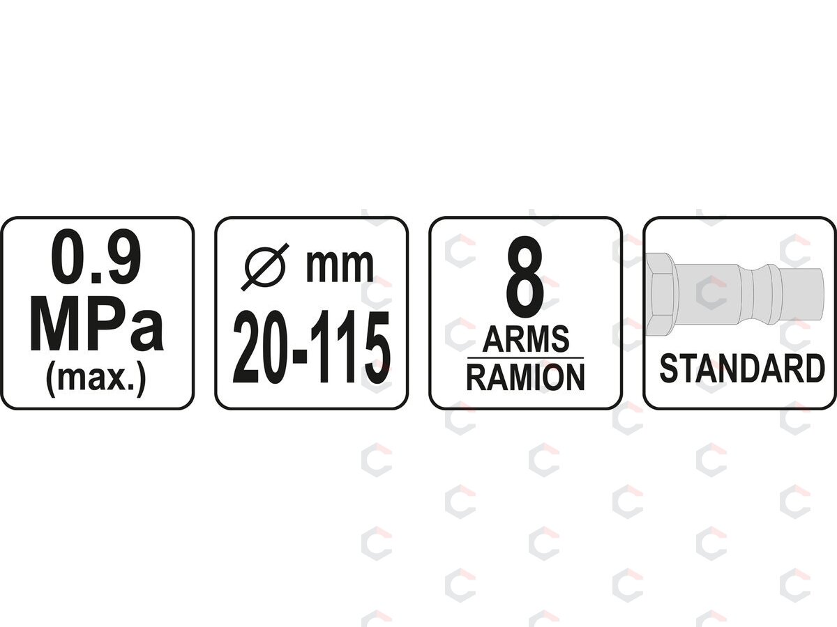 Įrankis pusašių gumoms uždėti | pneumatinis (YT-06063) 3 Įrankis pusašių gumoms uždėti | pneumatinis (YT-06063) 3