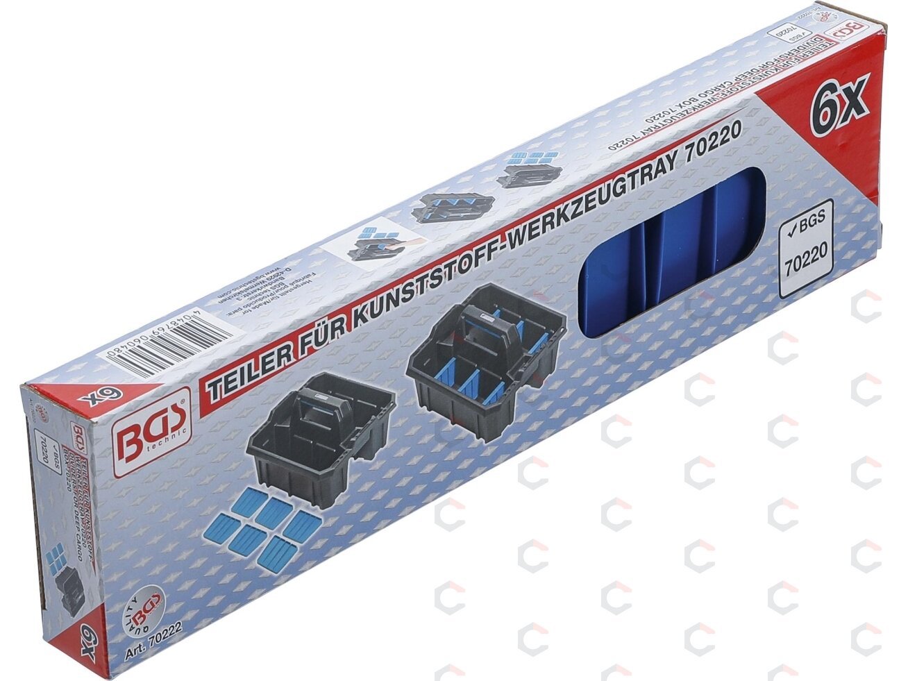 Įrankių nešiojimo dėklo skyrių skirstytuvai | Sustiprintas plastikas | 6 vnt. (70222) 5 Įrankių nešiojimo dėklo skyrių skirstytuvai | Sustiprintas plastikas | 6 vnt. (70222) 5