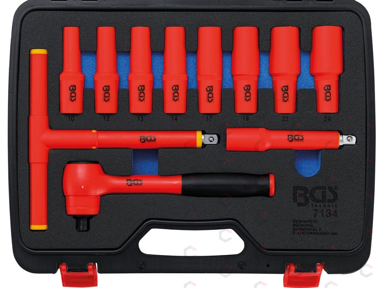 Įrankių rinkinys VDE profesionalus | 1/2" pavara | Hex 10–24 mm | 11 vnt. (7134) 8 Įrankių rinkinys VDE profesionalus | 1/2" pavara | Hex 10–24 mm | 11 vnt. (7134) 8