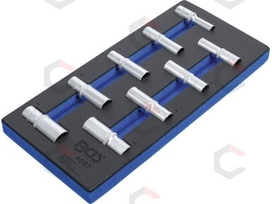 Įrankių dėklas 1/3: Galvutės šešiakampės | 12,5 mm (1/2") | 10 - 24 mm | Ilgos | 9 vnt. (4057) Įrankių dėklas 1/3: Galvutės šešiakampės | 12,5 mm (1/2") | 10 - 24 mm | Ilgos | 9 vnt. (4057)