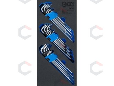 L formos raktų rinkinys įdėkle BGS | HEX, TORX, TORX Security | 27 vnt. (74259) L formos raktų rinkinys įdėkle BGS | HEX, TORX, TORX Security | 27 vnt. (74259)