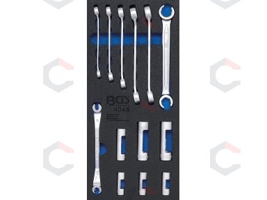 Vamzdelių raktų ir specialių galvučių rinkinys įdėkle BGS | 3/8" | 13 vnt. (4048) Vamzdelių raktų ir specialių galvučių rinkinys įdėkle BGS | 3/8" | 13 vnt. (4048)