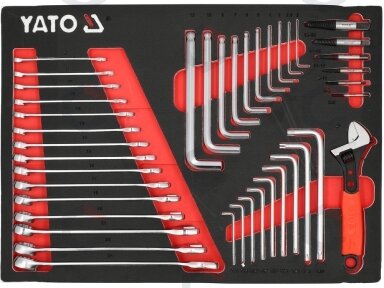 EVA įrankių įdėklas YATO | kombinuoti, HEX, TORX raktai | 41 vnt. (YT-55492) EVA įrankių įdėklas YATO | kombinuoti, HEX, TORX raktai | 41 vnt. (YT-55492)
