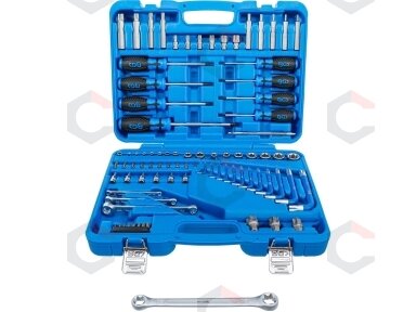 Įrankių rinkinys | 6.3 mm (1/4 ") + 12.5 mm (1/2") | E-Type / T-Star (Torx) | 84 vnt. (7849) Įrankių rinkinys | 6.3 mm (1/4 ") + 12.5 mm (1/2") | E-Type / T-Star (Torx) | 84 vnt. (7849)