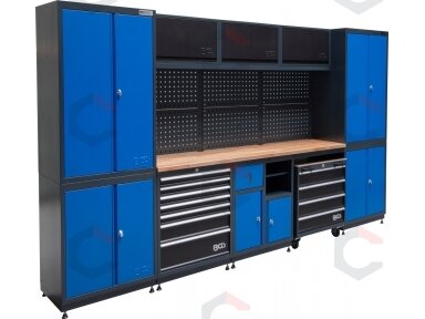 Modulinis dirbtuvių baldų komplektas „Flex“ | medinis stalviršis | 5 moduliai (80140)