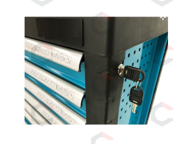 Įrankių spintelė ant ratukų | su įrankiais | 7 stalčiai (H7005) Įrankių spintelė ant ratukų | su įrankiais | 7 stalčiai (H7005)