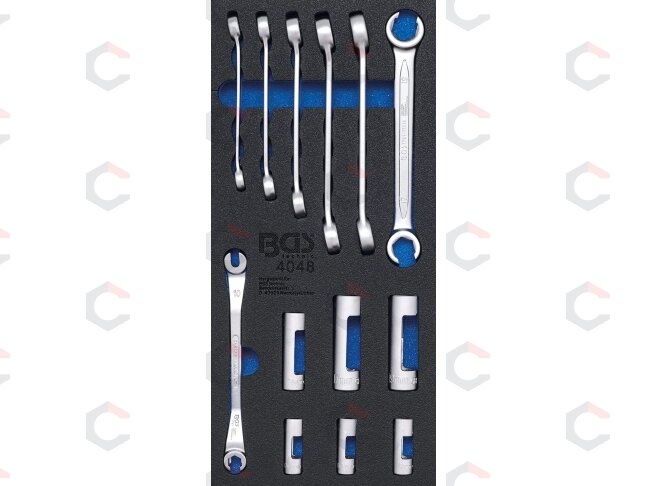 Vamzdelių raktų ir specialių galvučių rinkinys įdėkle BGS | 3/8" | 13 vnt. (4048) Vamzdelių raktų ir specialių galvučių rinkinys įdėkle BGS | 3/8" | 13 vnt. (4048)