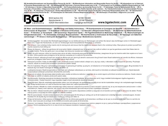 Žalvarinių išmušėjų rinkinys įdėkle | 6–19 mm | 5 vnt. | BGS (74681B) 3
