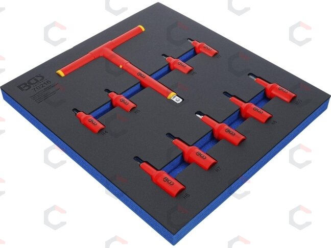 Įrankių dėklas 2/3: VDE įpresuotų antgalių rinkinys | 10 mm (3/8") / 12,5 mm (1/2") Hex šešiakampis 4 - 10 mm | 10 vnt (70216) 2 Įrankių dėklas 2/3: VDE įpresuotų antgalių rinkinys | 10 mm (3/8") / 12,5 mm (1/2") Hex šešiakampis 4 - 10 mm | 10 vnt (70216) 2