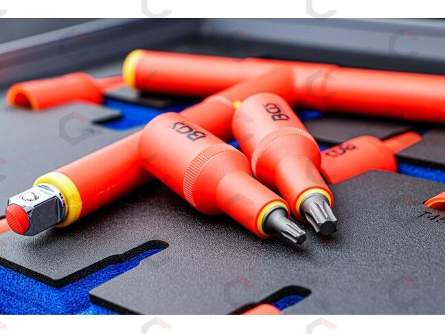 Įrankių dėklas 2/3: VDE įpresuotų antgalių rinkinys | 12,5 mm (1/2") | T-Star (Torx) T20 - T55 | 10 vnt. (70217) 3