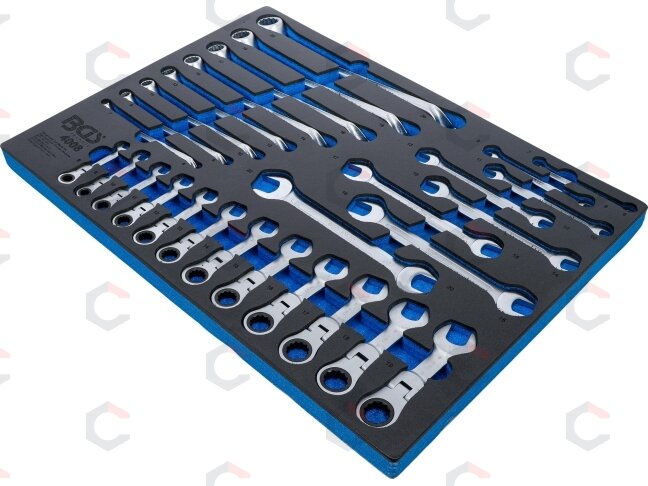 Plokščių, žiedinių ir terkšlinių raktų rinkinys BGS | 6–22 mm | 28 vnt. (4008) Plokščių, žiedinių ir terkšlinių raktų rinkinys BGS | 6–22 mm | 28 vnt. (4008)