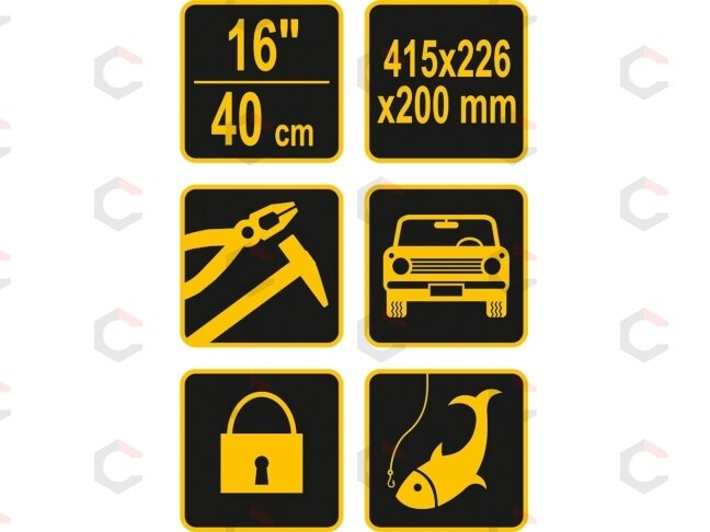 Įrankių dėžė plastikinė | 16" (78800) 4 Įrankių dėžė plastikinė | 16" (78800) 4