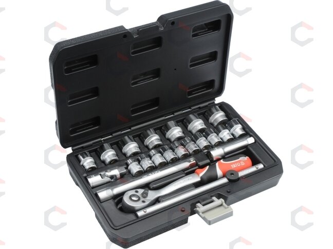 Įrankių komplektas | 10 mm (3/8") | 22 vnt. (YT-38561) 1 Įrankių komplektas | 10 mm (3/8") | 22 vnt. (YT-38561) 1