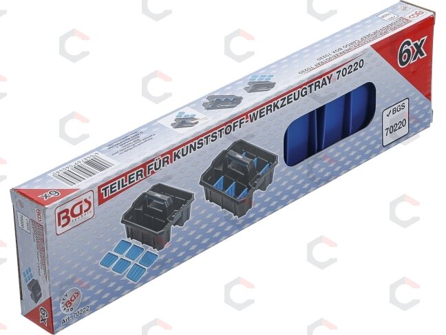 Įrankių nešiojimo dėklo skyrių skirstytuvai | Sustiprintas plastikas | 6 vnt. (70222) 5 Įrankių nešiojimo dėklo skyrių skirstytuvai | Sustiprintas plastikas | 6 vnt. (70222) 5