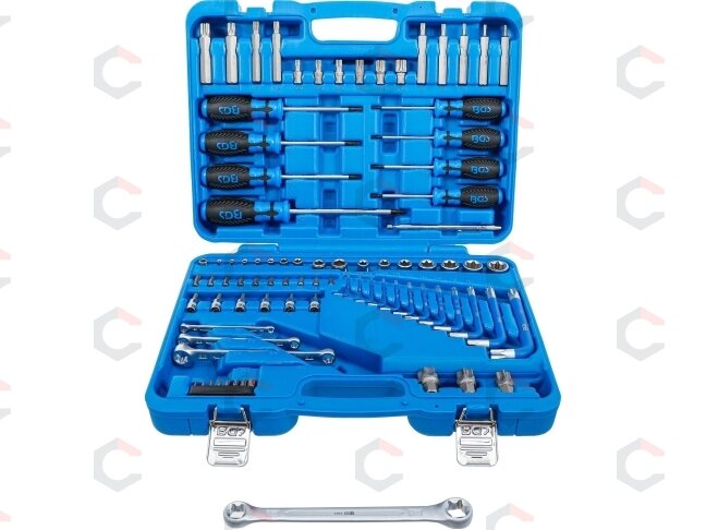 Įrankių rinkinys | 6.3 mm (1/4 ") + 12.5 mm (1/2") | E-Type / T-Star (Torx) | 84 vnt. (7849) 1 Įrankių rinkinys | 6.3 mm (1/4 ") + 12.5 mm (1/2") | E-Type / T-Star (Torx) | 84 vnt. (7849) 1