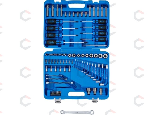 Įrankių rinkinys | 6.3 mm (1/4 ") + 12.5 mm (1/2") | E-Type / T-Star (Torx) | 84 vnt. (7849) 2 Įrankių rinkinys | 6.3 mm (1/4 ") + 12.5 mm (1/2") | E-Type / T-Star (Torx) | 84 vnt. (7849) 2