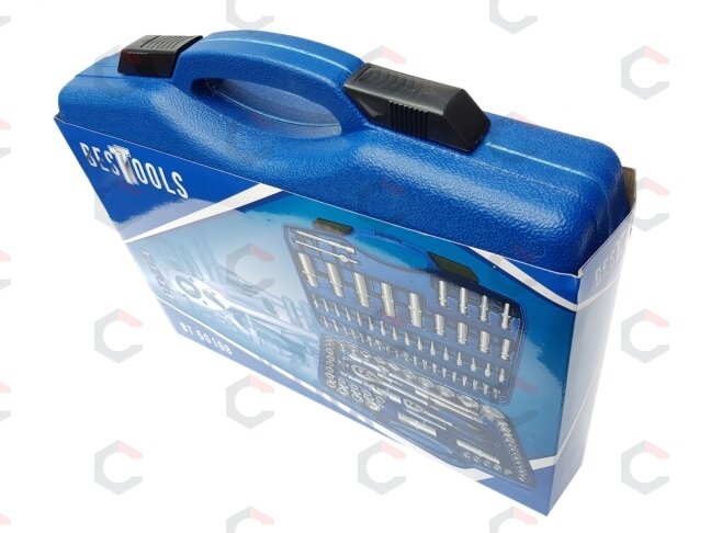 Įrankių rinkinys | Cr-V | 6.3 mm (1/4") + 12.5 mm (1/2") | 108 vnt. (BT50108) 2