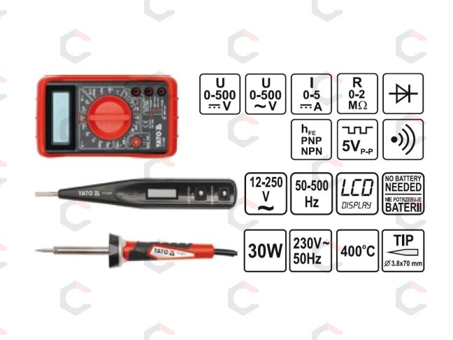 Įrankių rinkinys elektrikui | 68 vnt (YT-39009) 8