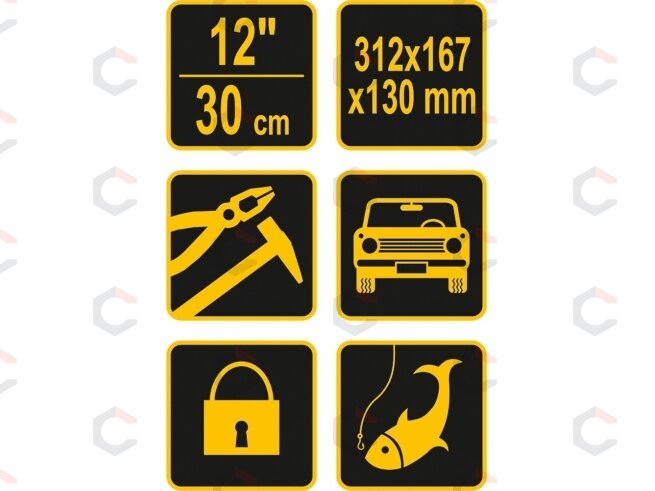 Įrankių dėžė plastikinė | 12" (78801) 4 Įrankių dėžė plastikinė | 12" (78801) 4