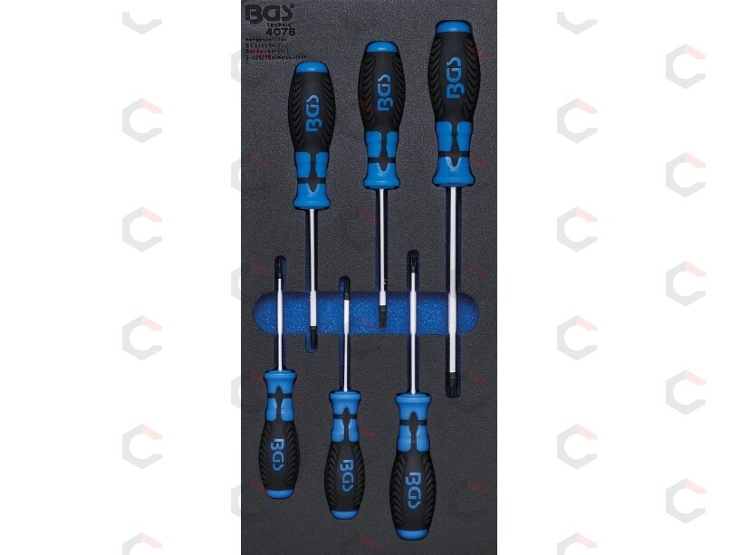 Įrankių dėklas 1/3: T-Star atsuktuvai (Torx) | 6 vnt. (4078) Įrankių dėklas 1/3: T-Star atsuktuvai (Torx) | 6 vnt. (4078)