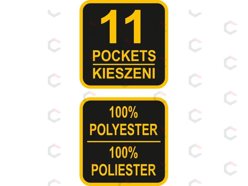 Įrankių dėklas su diržu ir 11 kišenių, 2 metaliniai laikikliai (78751) 2 Įrankių dėklas su diržu ir 11 kišenių, 2 metaliniai laikikliai (78751) 2