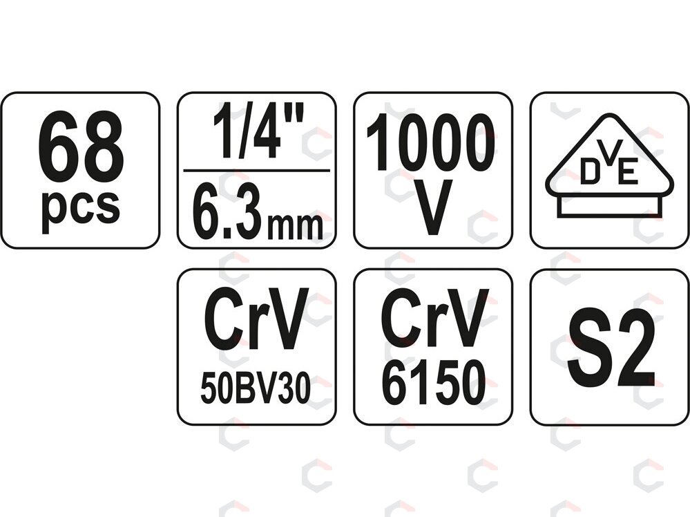 Įrankių rinkinys elektrikui | 68 vnt (YT-39009) 5 Įrankių rinkinys elektrikui | 68 vnt (YT-39009) 5