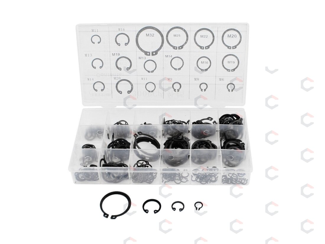 Išorinių žiedų rinkinys | 3-32 mm | 300 vnt. (8046V) 1 Išorinių žiedų rinkinys | 3-32 mm | 300 vnt. (8046V) 1