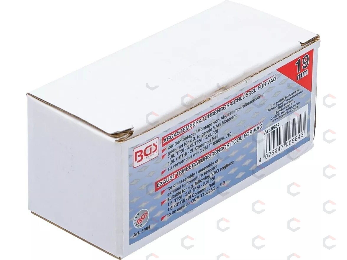 Išmetamųjų dujų temperatūros jutiklio specialus raktas | 16 mm | VAG | 3 vnt. (8984) 3 Išmetamųjų dujų temperatūros jutiklio specialus raktas | 16 mm | VAG | 3 vnt. (8984) 3