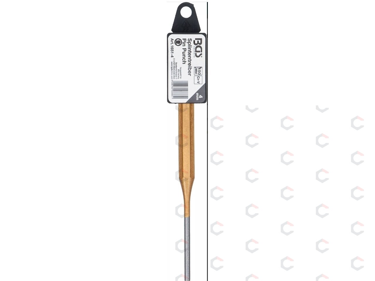 Išmušėjas bukas – cilindrinis, grūdintas – Ø4 × 150 mm, CrV, lakuotas kotas (1651-4) 2 Išmušėjas bukas – cilindrinis, grūdintas – Ø4 × 150 mm, CrV, lakuotas kotas (1651-4) 2