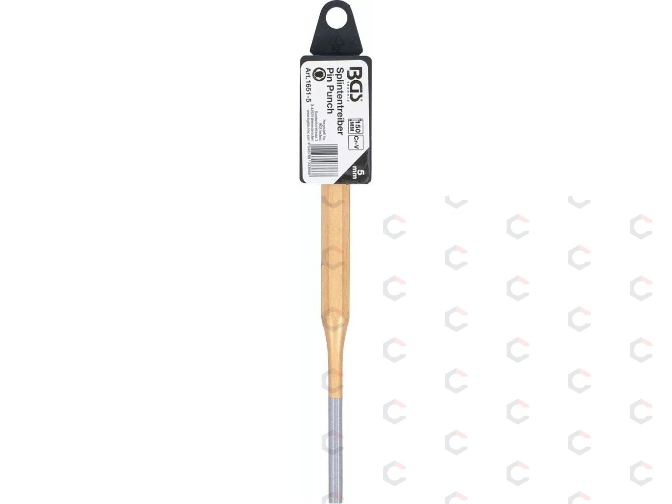Išmušėjas bukas – cilindrinis, grūdintas – Ø5 × 150 mm, CrV, lakuotas kotas (1651-5) 2 Išmušėjas bukas – cilindrinis, grūdintas – Ø5 × 150 mm, CrV, lakuotas kotas (1651-5) 2