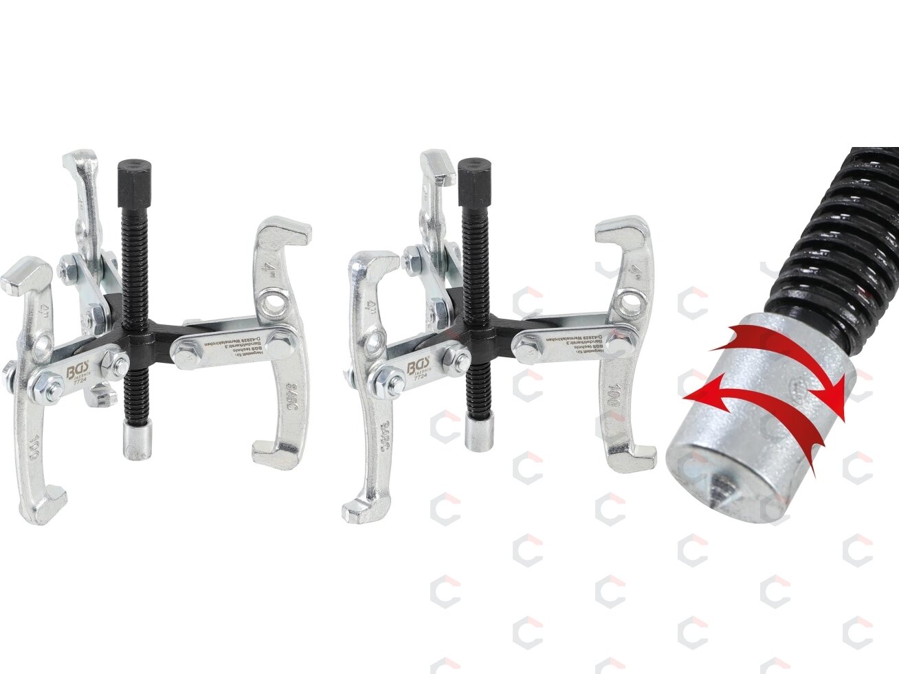 3-kojis nuėmėjas – reversinis išorinis/vidinis kaltinis – 20–110 mm (7724) 4 3-kojis nuėmėjas – reversinis išorinis/vidinis kaltinis – 20–110 mm (7724) 4