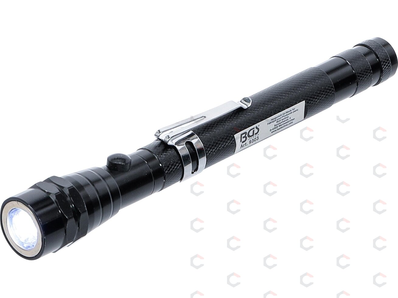 Ištraukiamas LED žibintuvėlis su magnetu | "2-IN-1" (9303) 1 Ištraukiamas LED žibintuvėlis su magnetu | "2-IN-1" (9303) 1
