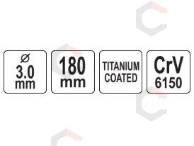 Išmušėjas 3 mm (YT-47132) 4 Išmušėjas 3 mm (YT-47132) 4