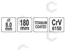Išmušėjas 8 mm (YT-47137) 4 Išmušėjas 8 mm (YT-47137) 4