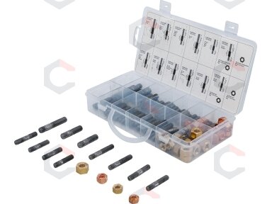 Įsiurbimo ir išmetimo kolektoriaus smeigių ir veržlių rinkinys | M8 / M10 | 100 vnt. | BGS (74293) Įsiurbimo ir išmetimo kolektoriaus smeigių ir veržlių rinkinys | M8 / M10 | 100 vnt. | BGS (74293)
