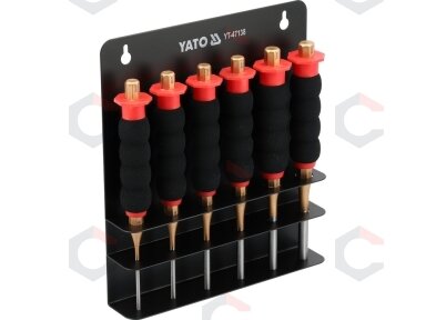 Išmušėjų rinkinys | 6 vnt | 3 - 8 mm (YT-47138) Išmušėjų rinkinys | 6 vnt | 3 - 8 mm (YT-47138)