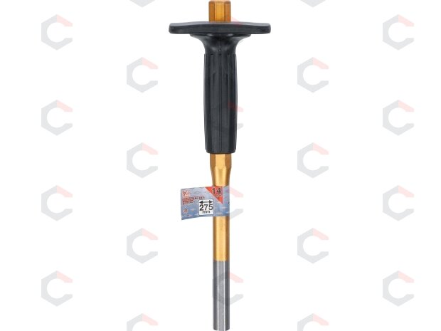 Iškalėjas su gumine rankena – CrV, grūdintas, lakuotas kotas – Ø14 × 275 mm (9084) 3