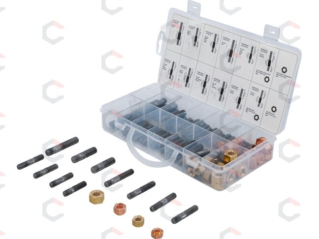 Įsiurbimo ir išmetimo kolektoriaus smeigių ir veržlių rinkinys | M8 / M10 | 100 vnt. | BGS (74293) Įsiurbimo ir išmetimo kolektoriaus smeigių ir veržlių rinkinys | M8 / M10 | 100 vnt. | BGS (74293)
