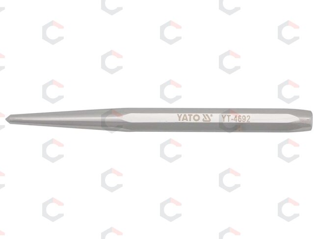 Išmušėjas smailus – centro žymėjimui, 60CrV – 120 mm, 90° smaigalys (YT-4692) Išmušėjas smailus – centro žymėjimui, 60CrV – 120 mm, 90° smaigalys (YT-4692)