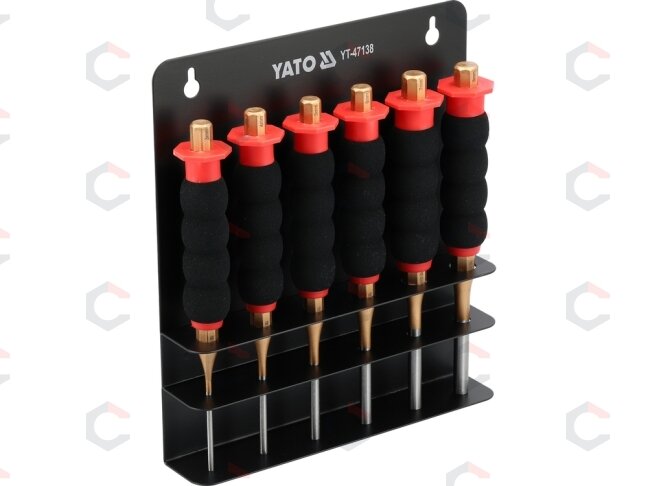 Išmušėjų rinkinys | 6 vnt | 3 - 8 mm (YT-47138) 1 Išmušėjų rinkinys | 6 vnt | 3 - 8 mm (YT-47138) 1