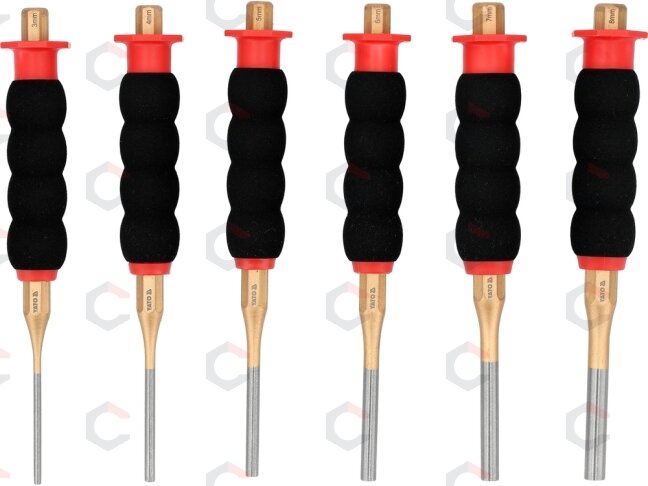 Išmušėjų rinkinys | 6 vnt | 3 - 8 mm (YT-47138) 3 Išmušėjų rinkinys | 6 vnt | 3 - 8 mm (YT-47138) 3