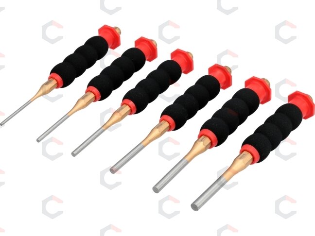 Išmušėjų rinkinys | 6 vnt | 3 - 8 mm (YT-47138) 4 Išmušėjų rinkinys | 6 vnt | 3 - 8 mm (YT-47138) 4