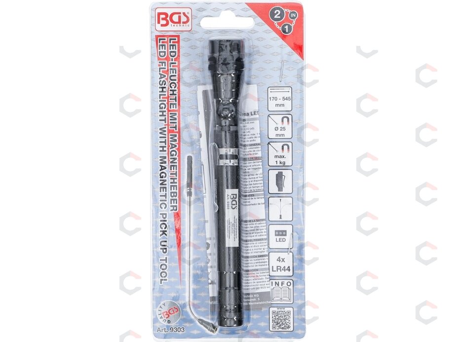 Ištraukiamas LED žibintuvėlis su magnetu | "2-IN-1" (9303) 3 Ištraukiamas LED žibintuvėlis su magnetu | "2-IN-1" (9303) 3